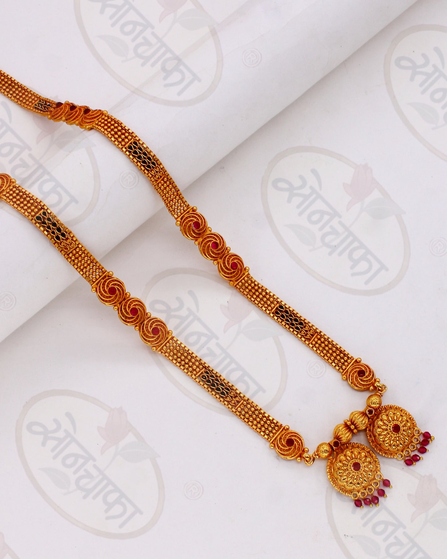 CLASSIC PINK BEADS MANGALSUTRA