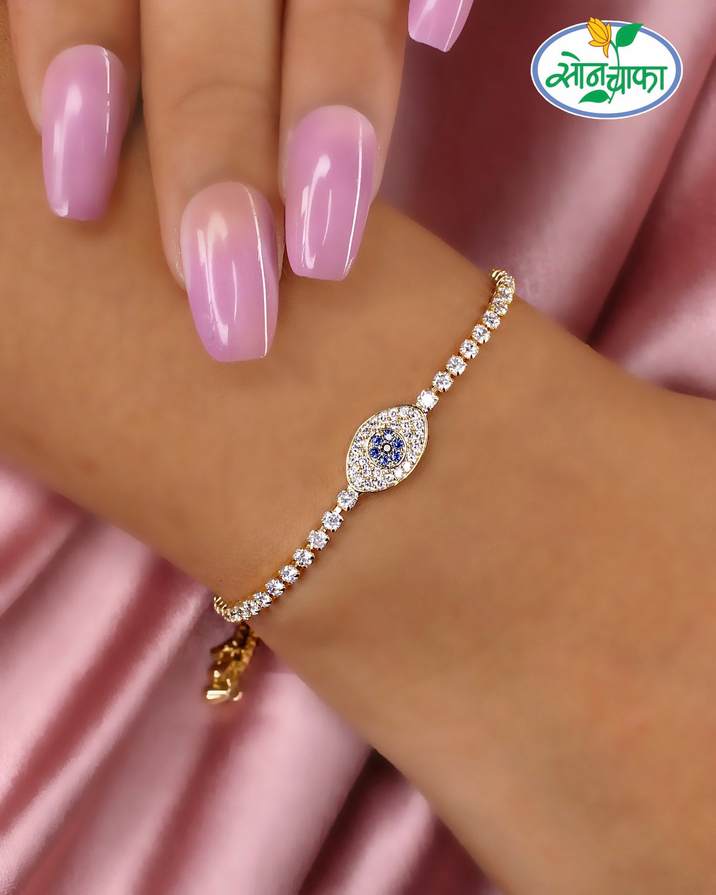 FANCY EVIL-EYE DIAMOND BRACELET