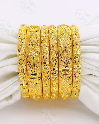 BLOSSOM GOLD PLATED BANGLES