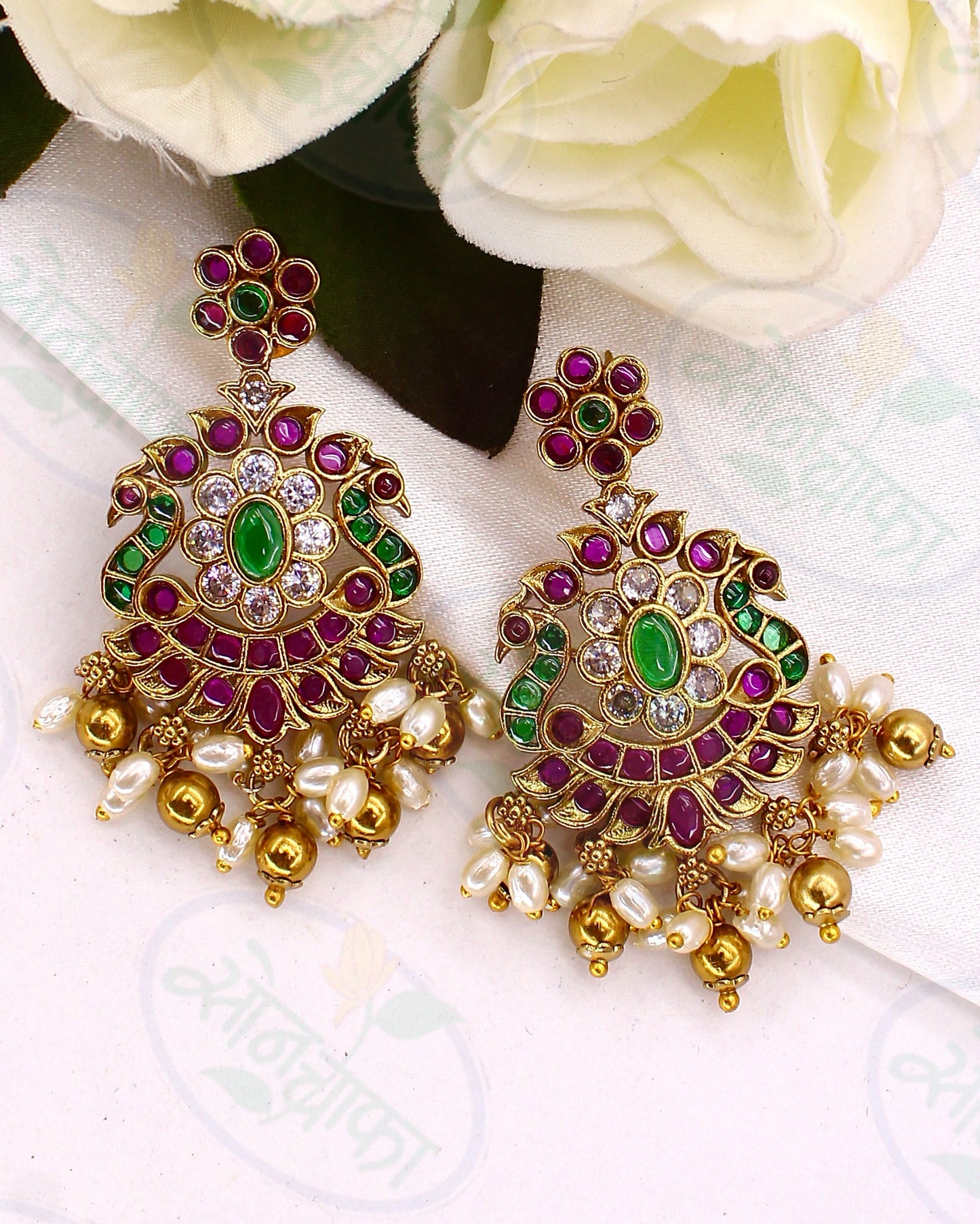 IMPRESSIVE PEACOCK DESIGNER NECKLACE