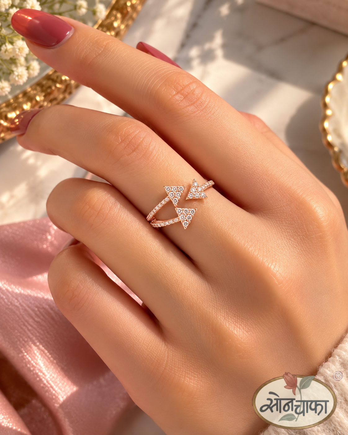 UNIQUE TEXTURED DIAMOND RING