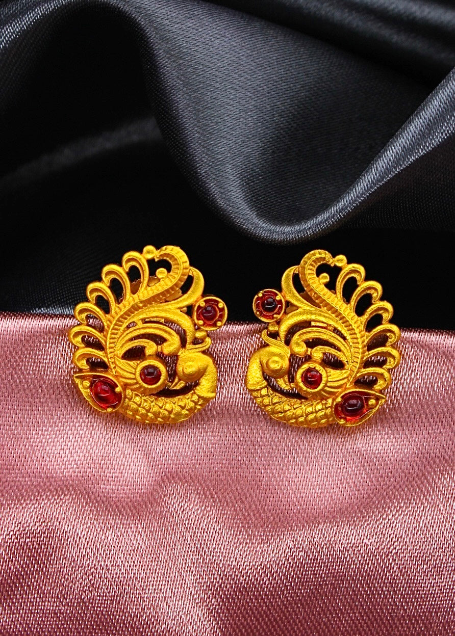 STYLISH PEACOCK DESIGN EARRINGS - Main Image