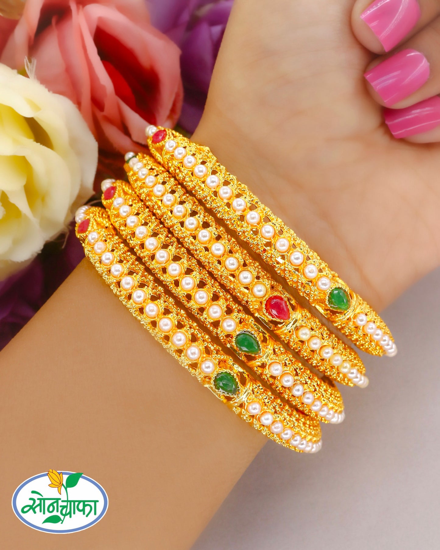 BRILLIANT MOTI BANGLES
