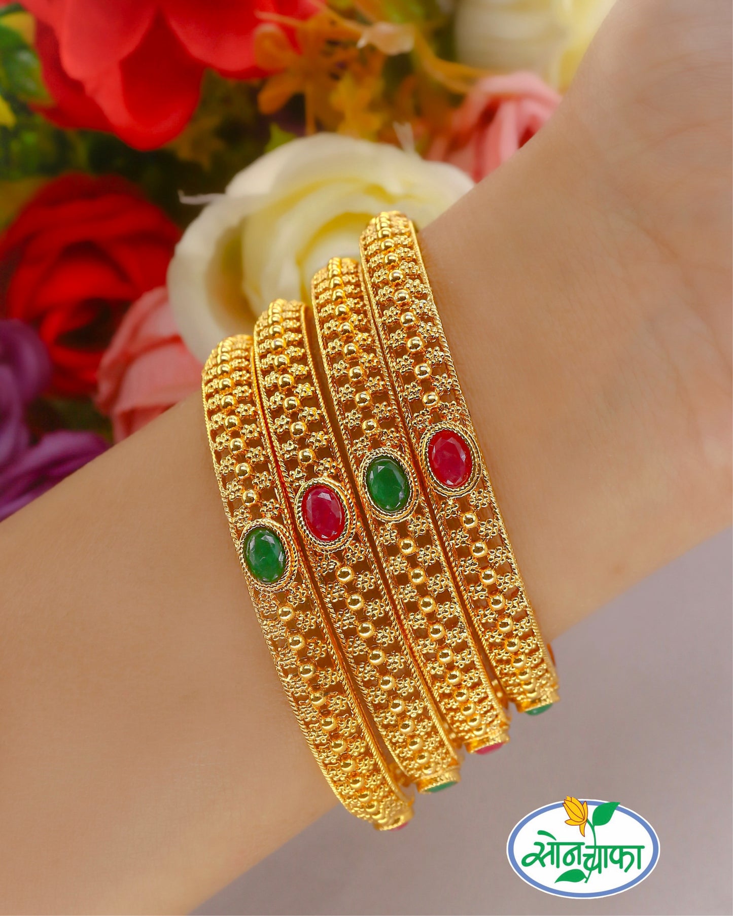 STONE DESIGNER BANGLES