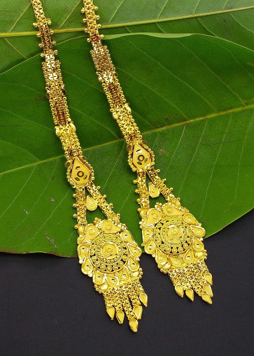 Gram Gold Earrings Kan Chain Design Gold GOLD TONE EARRINGS WITH