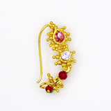 Nath Nathni Nose Rings | buy Antique Pink & White Stone Nath Online | Sonchafa