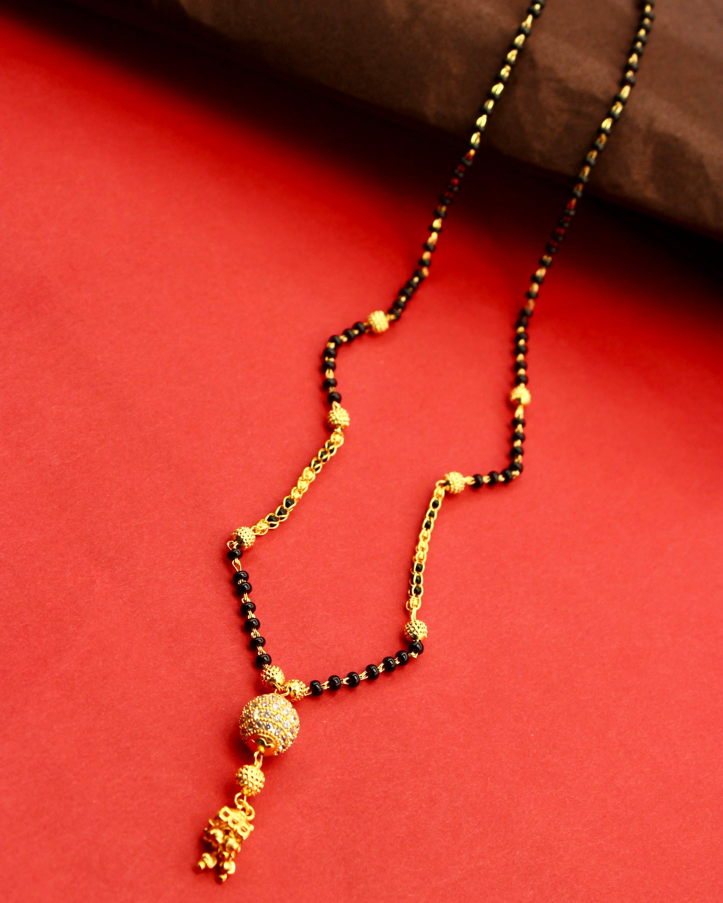 IMPRESSIVE GOLDEN BEADS MANGALSUTRA