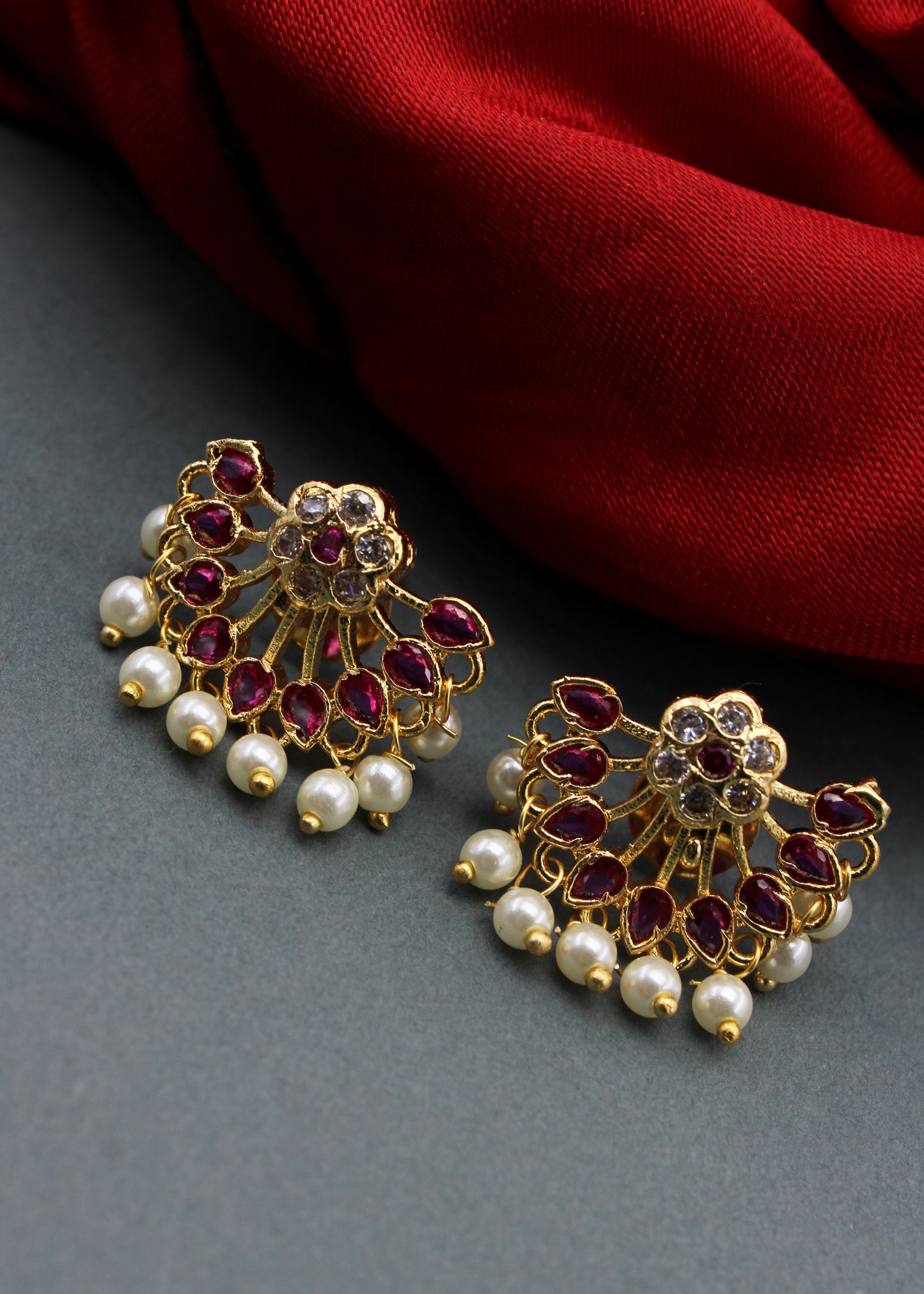 FLORAL MOTI EARRINGS