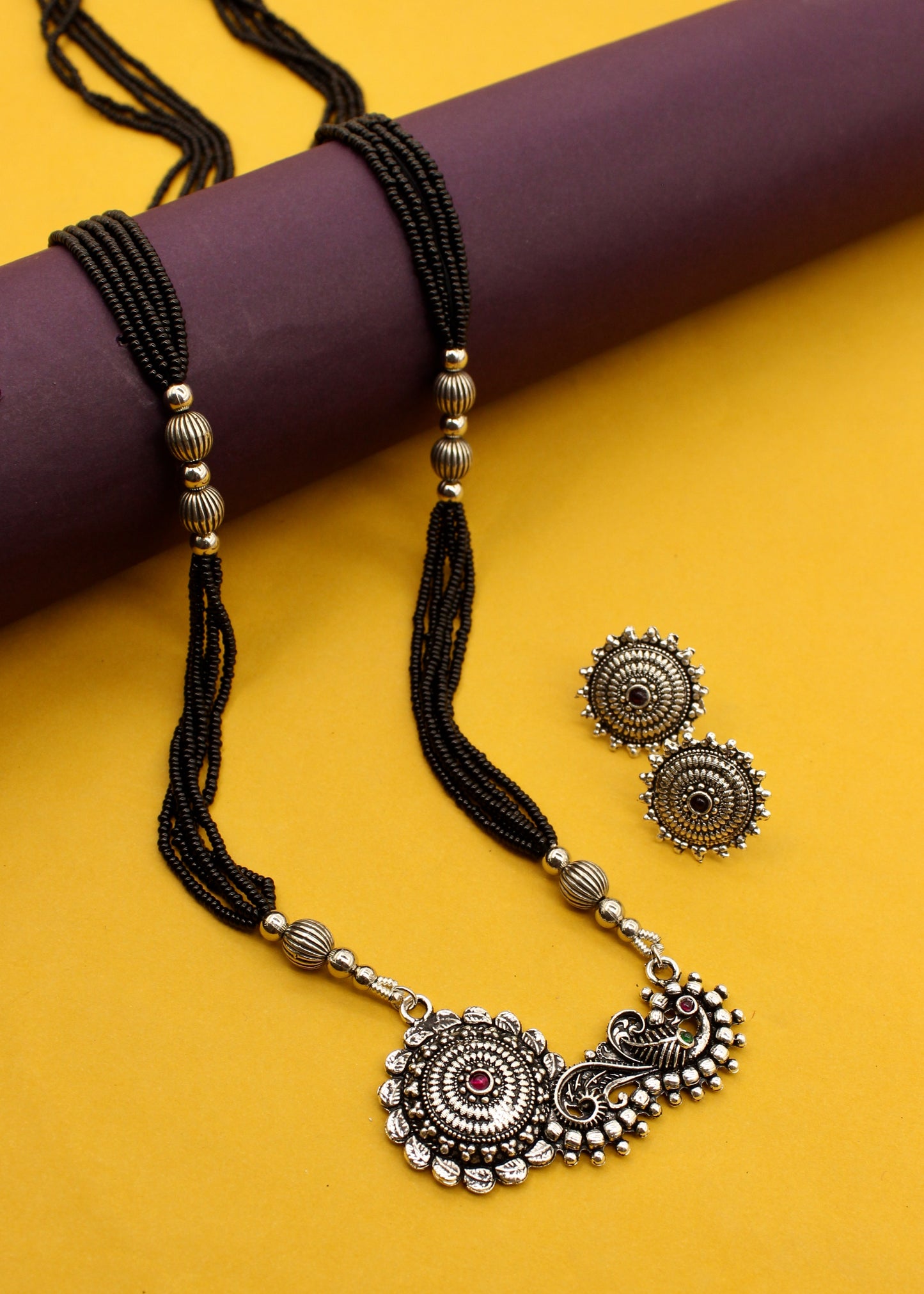 UNIQUE OXIDISED MANGALSUTRA