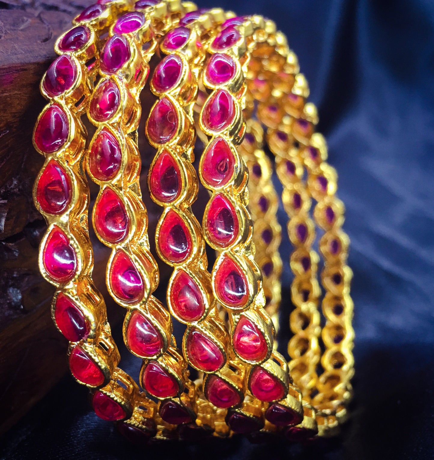 RUBY STONE DESIGNER BANGLES