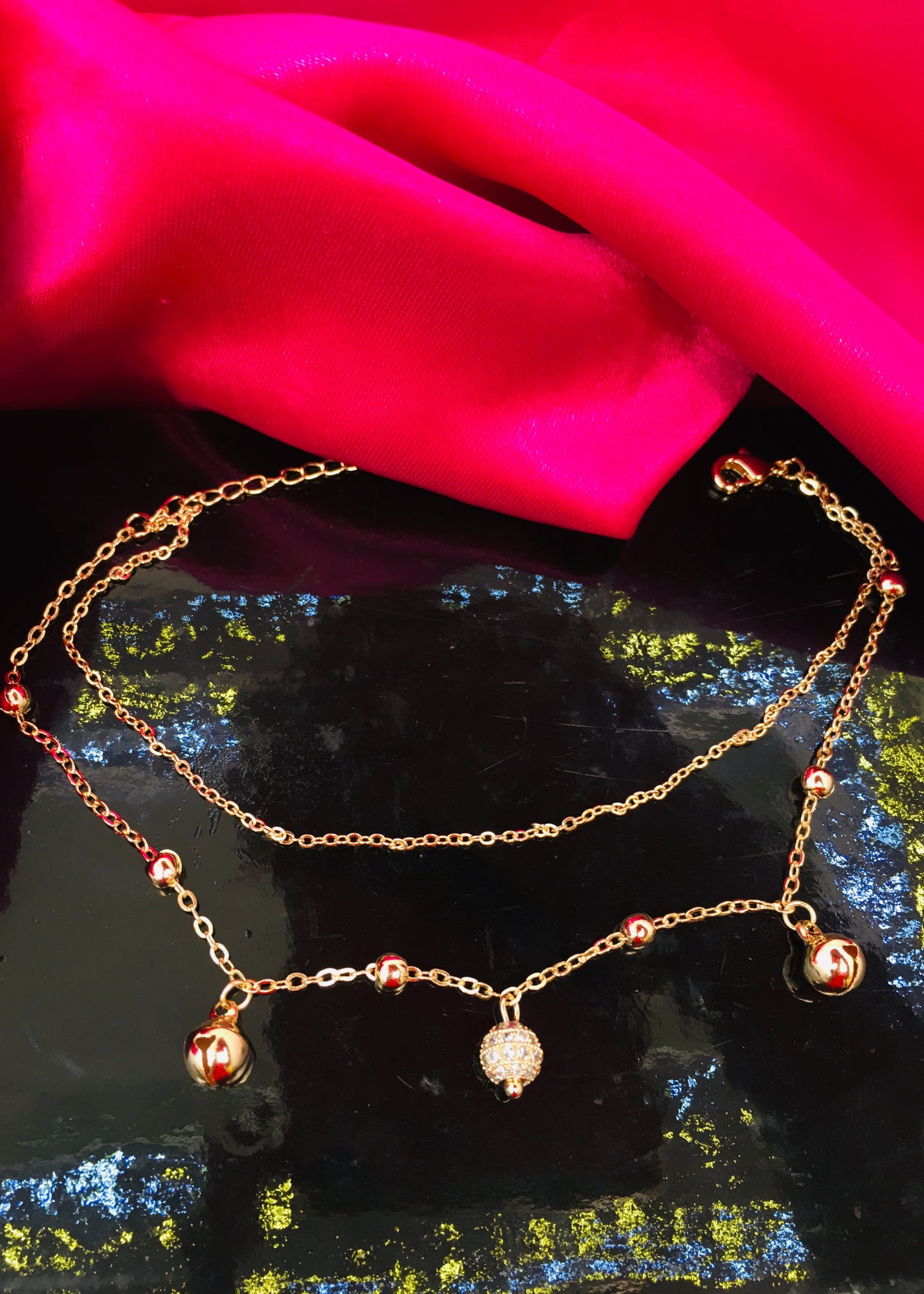 DELICATE BEADS DESIGN ANKLET