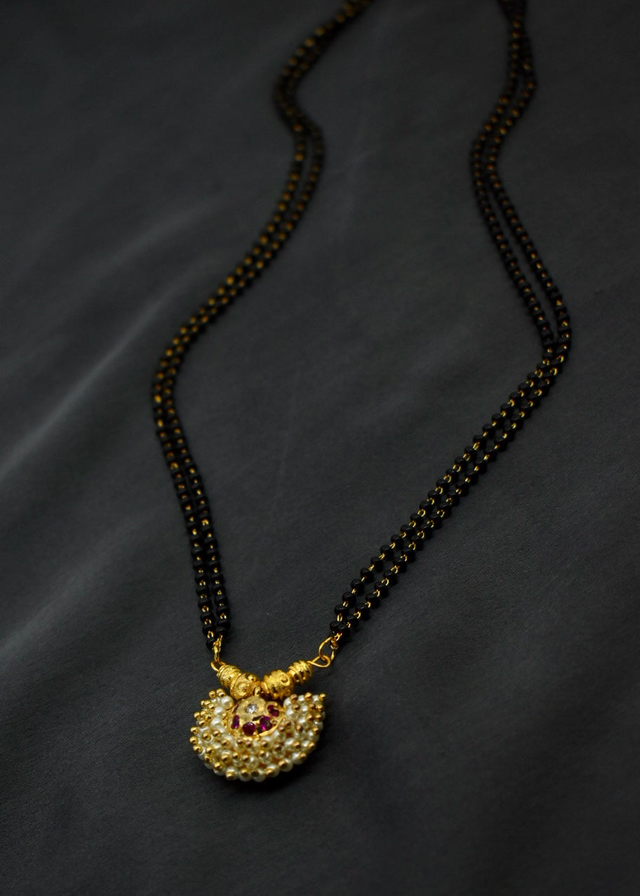HALF MOON MOTI MANGALSUTRA
