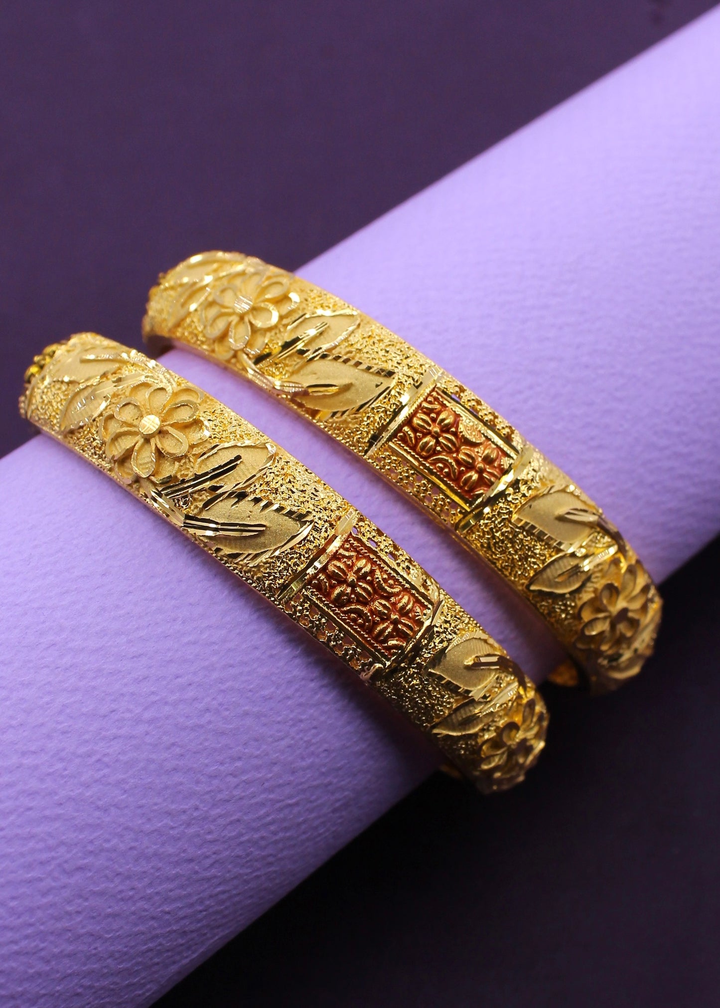 FLORET GOLD PLATED BANGLES