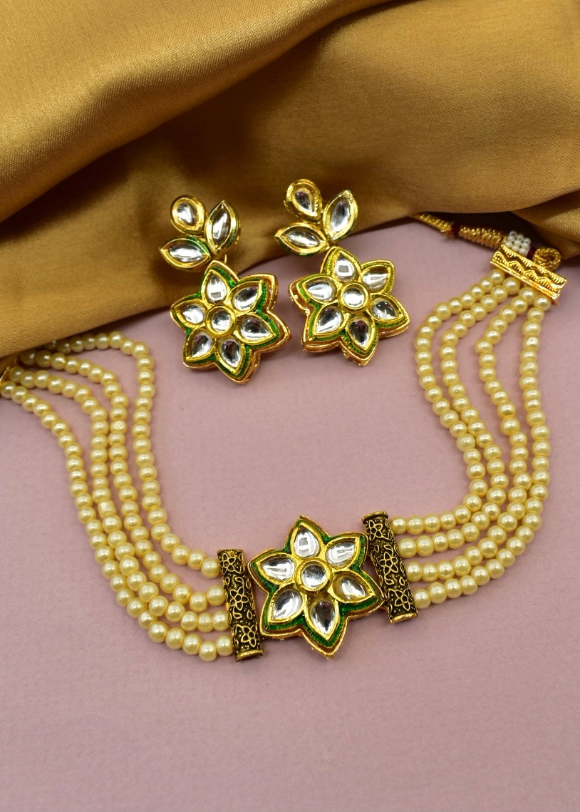 FLORET KUNDAN NECKLACE