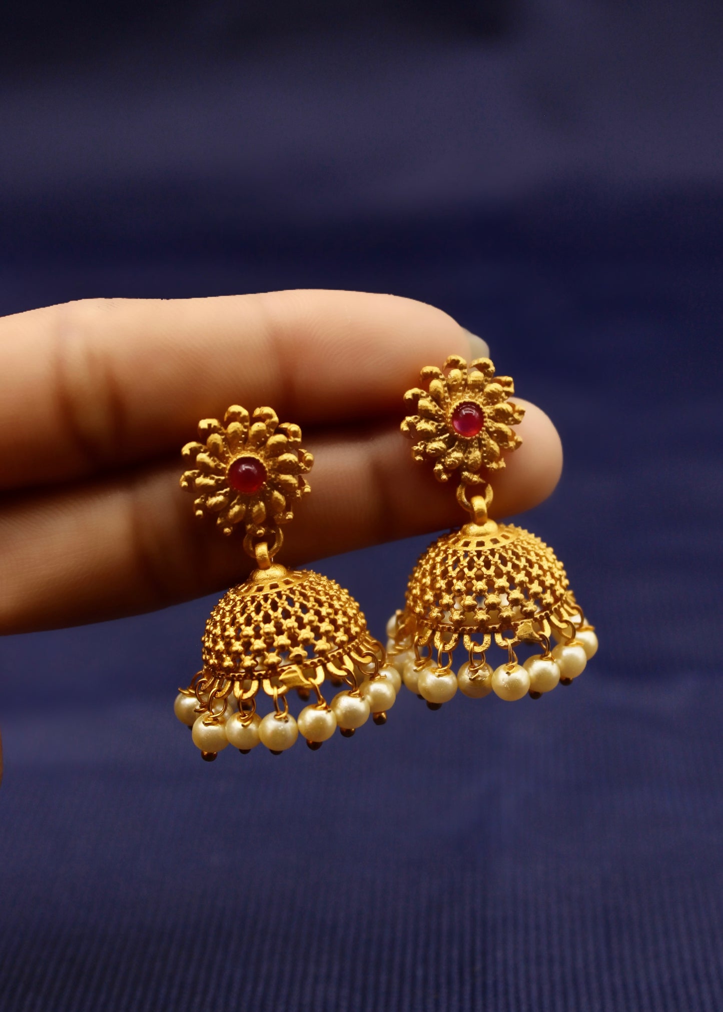 JALI DESIGN JHUMKI EARRINGS
