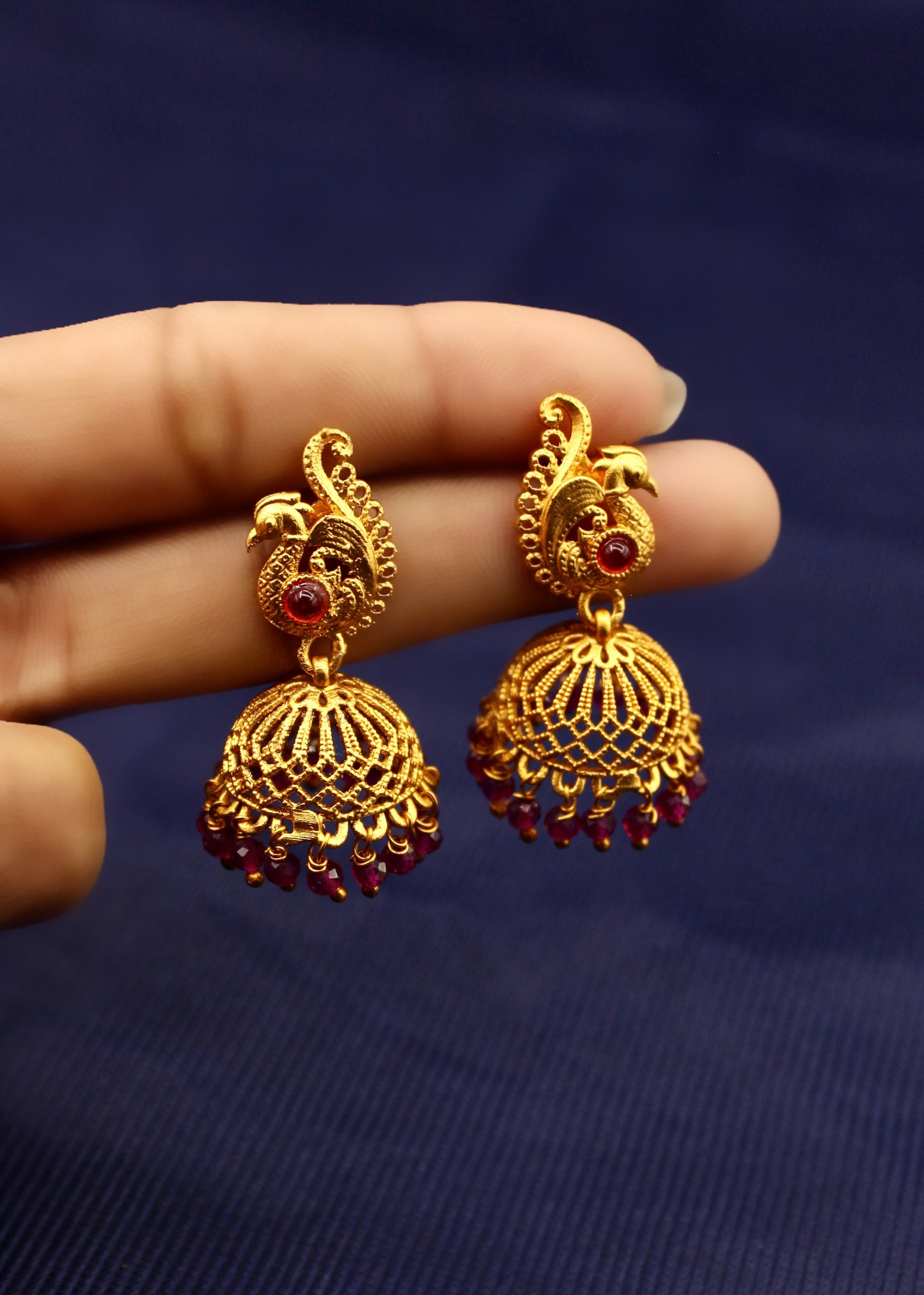 BEAUTIFUL PEACOCK JHUMKI EARRINGS