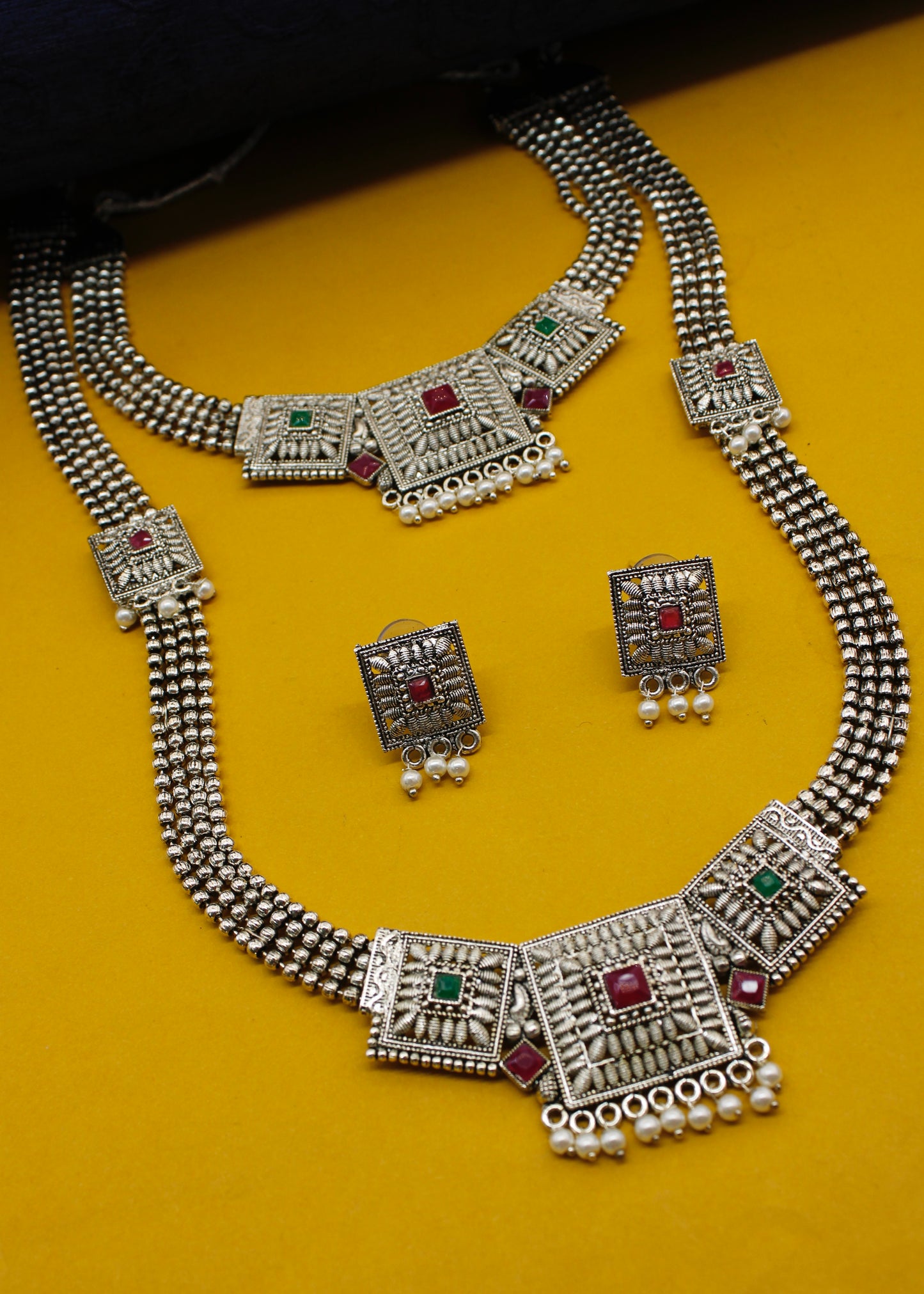 GEOMETRIC OXIDISED COMBO SET