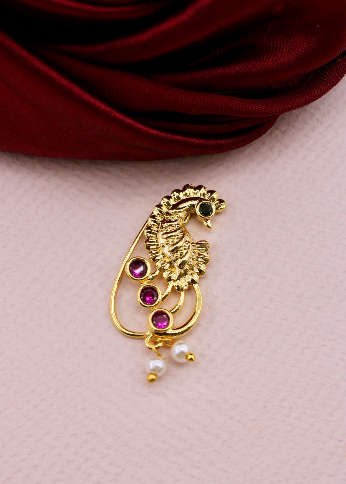 ENTICING PEACOCK ANTIQUE NATH