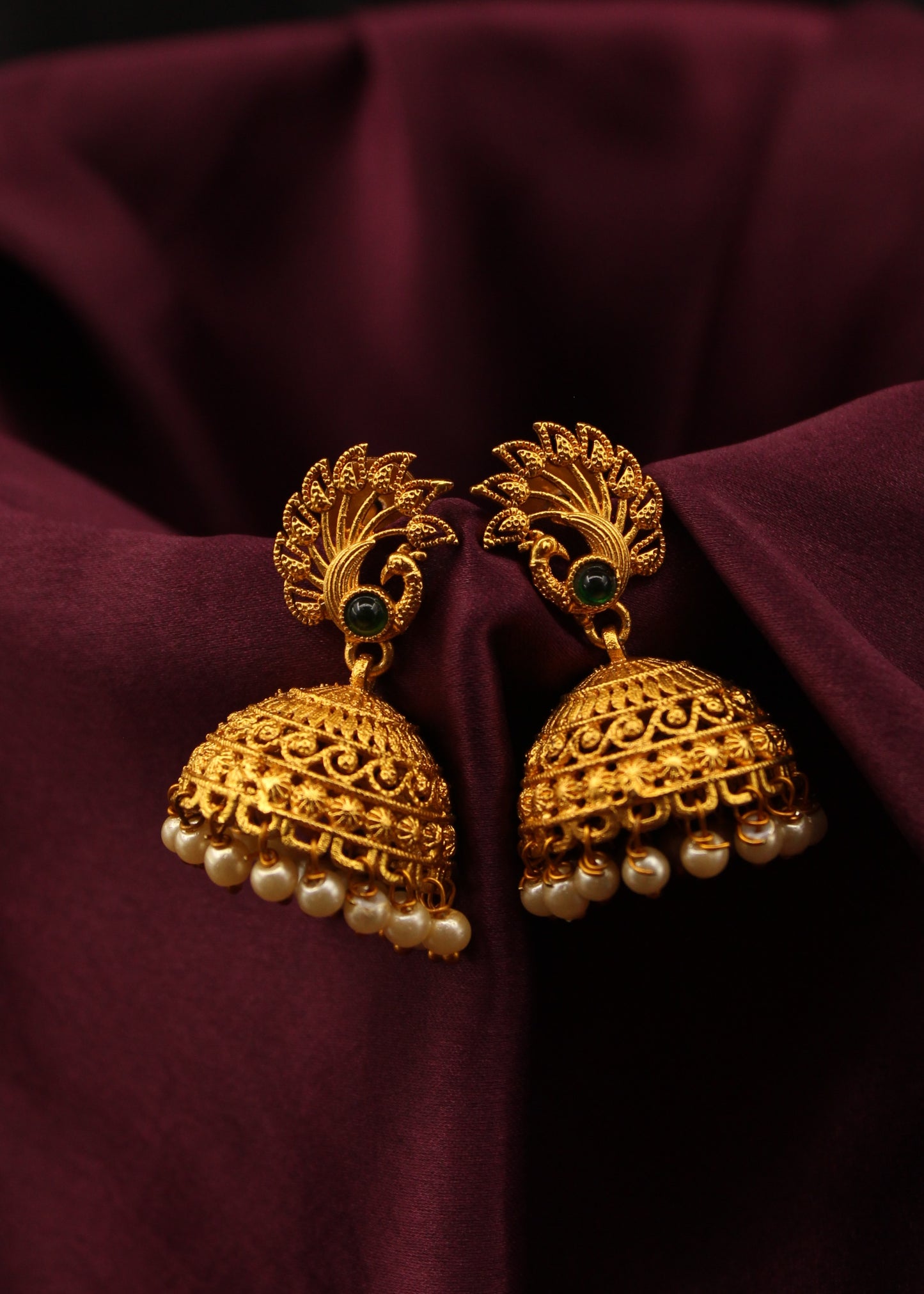 PEACOCK WITH JHUMKI EARRINGS