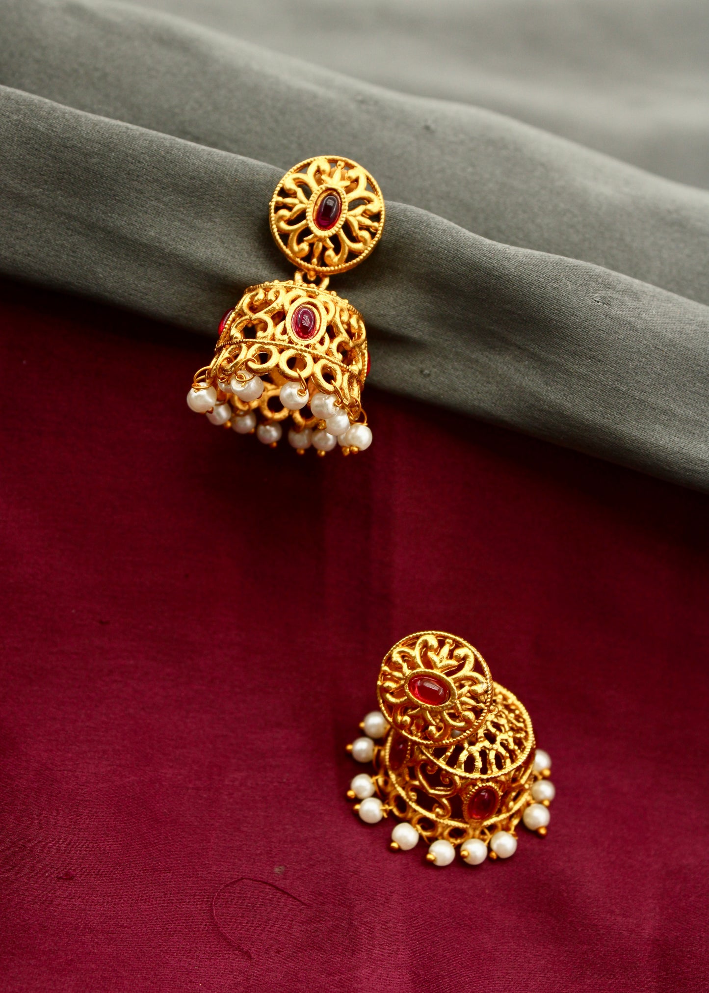 GLORIOUS PESHWAI JHUMKI EARRINGS