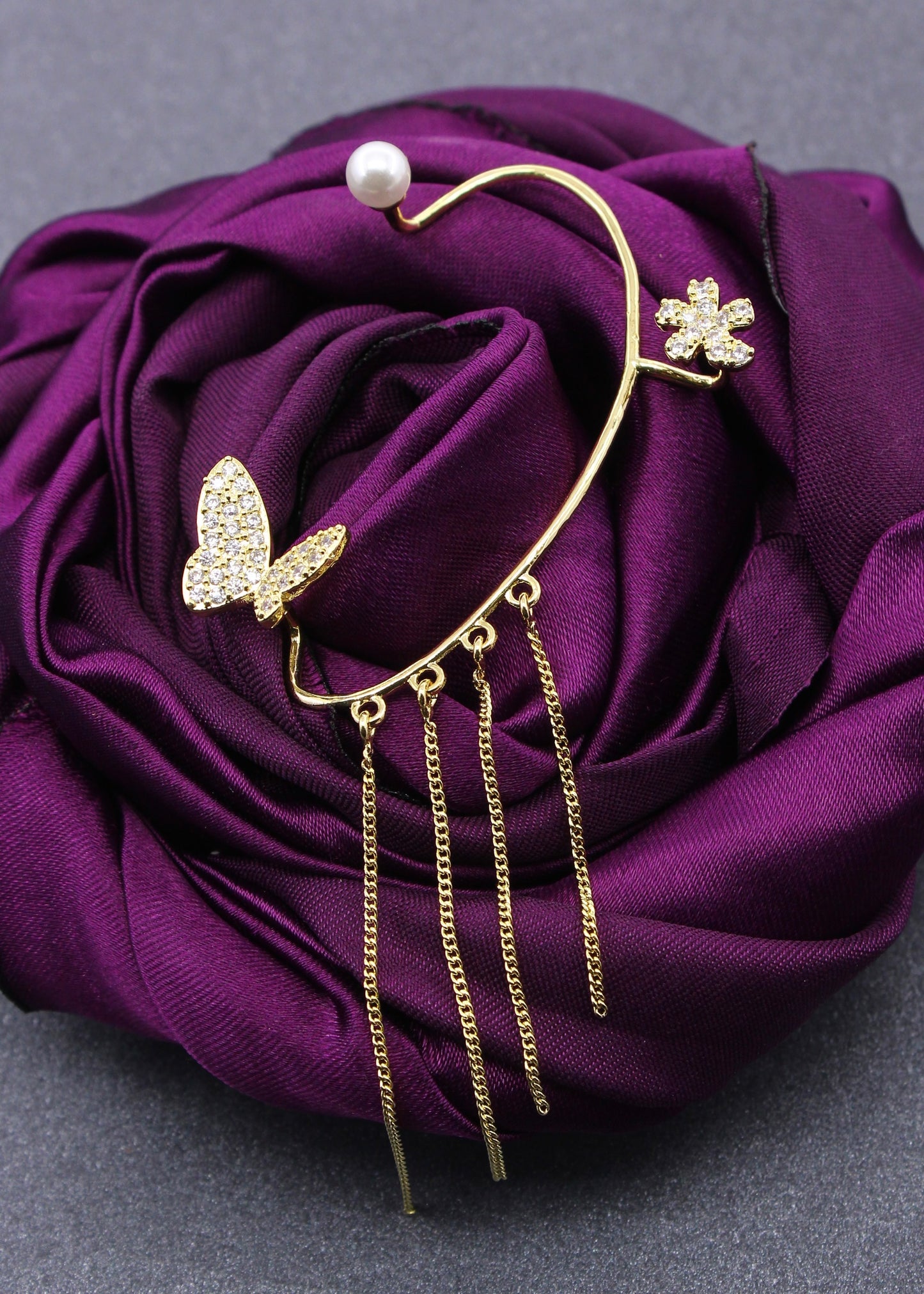 FANCY BUTTERFLY EAR-CUFFS