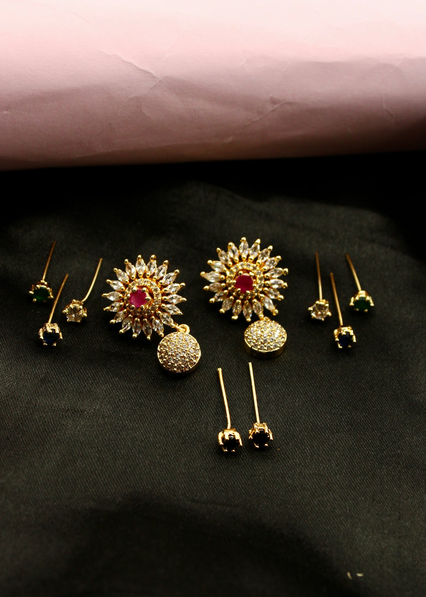 RAVISHING CHANGABLE STONE EARRINGS