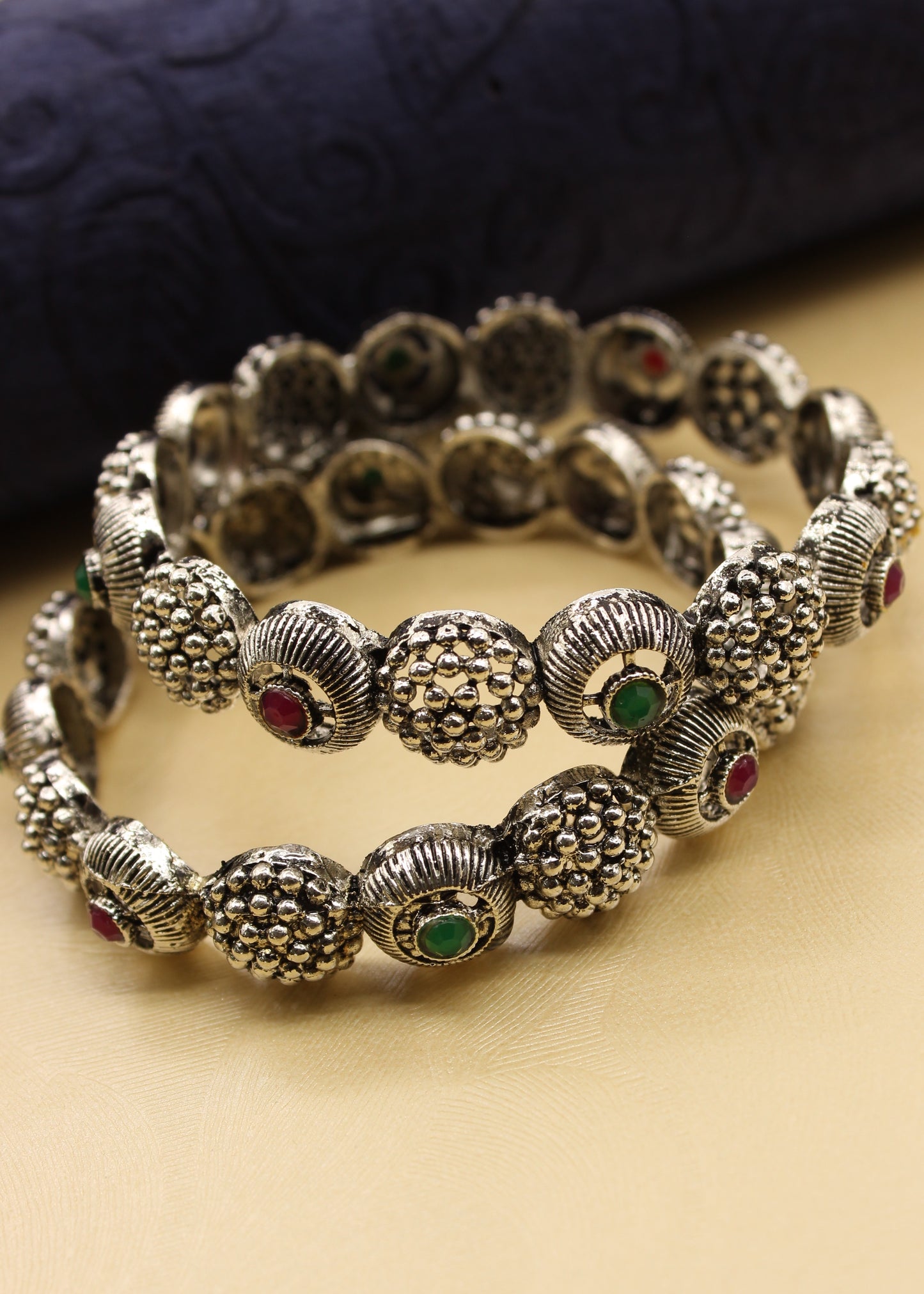 FANCY OXIDISED BEADS BANGLES
