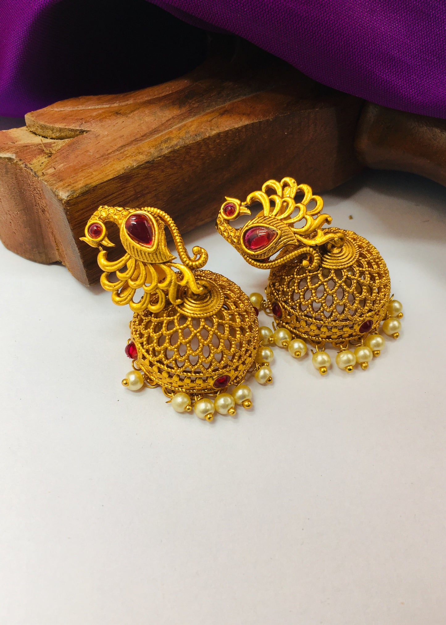 ATTRACTIVE PEACOCK JHUMKI