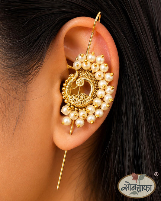 FANCY & TRADITIONAL PEARL EAR-CUFF