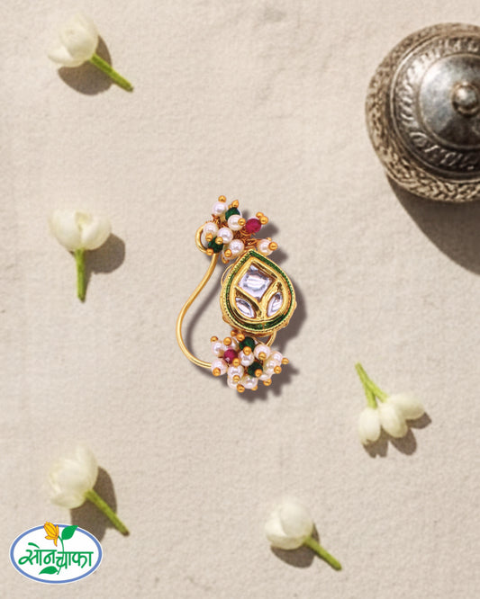 KUNDAN PEARL BEADS NATH