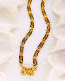 RAVISHING GOLD PLATED WATI PENDANT MANGALSUTRA