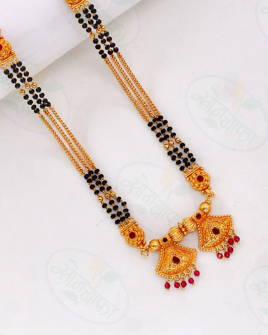 DESIGNER BLACK BEADS MANGALSUTRA
