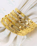 SQUARE DESIGN GOLD BANGLES