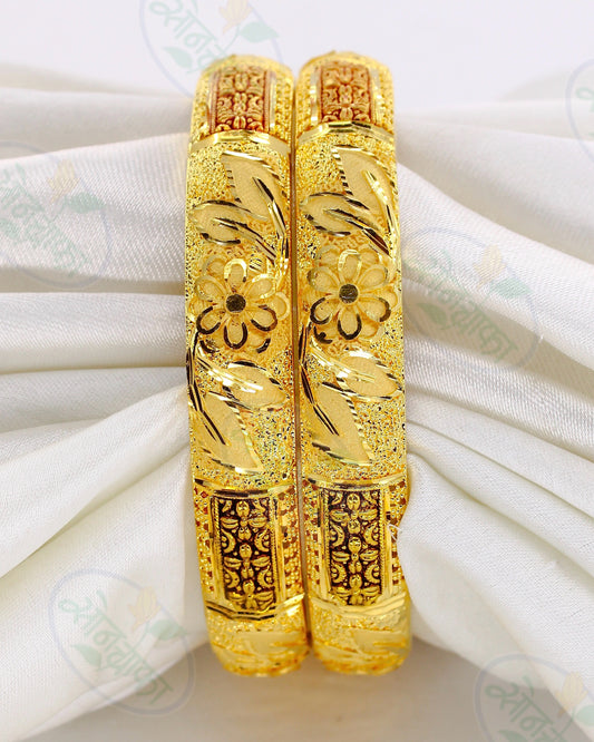 FLORET GOLD PLATED BANGLES