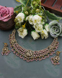 CLASSY PINK STONE NECKLACE