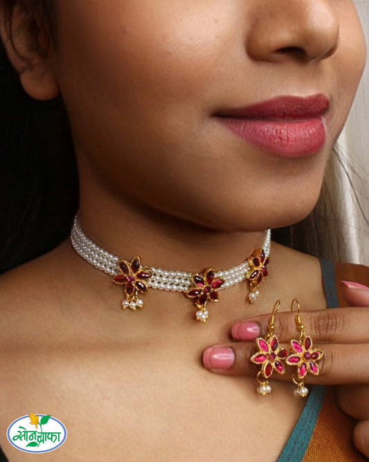 FLORAL DESIGNER NECKLACE