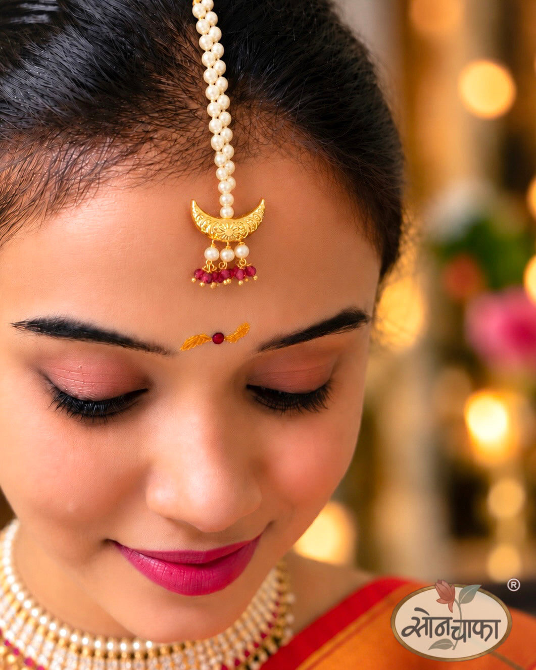 HALF-MOON PEARL BINDI
