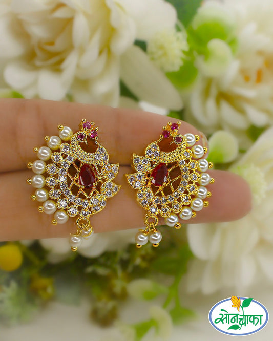 DELIGHT PEACOCK PEARL EARRINGS