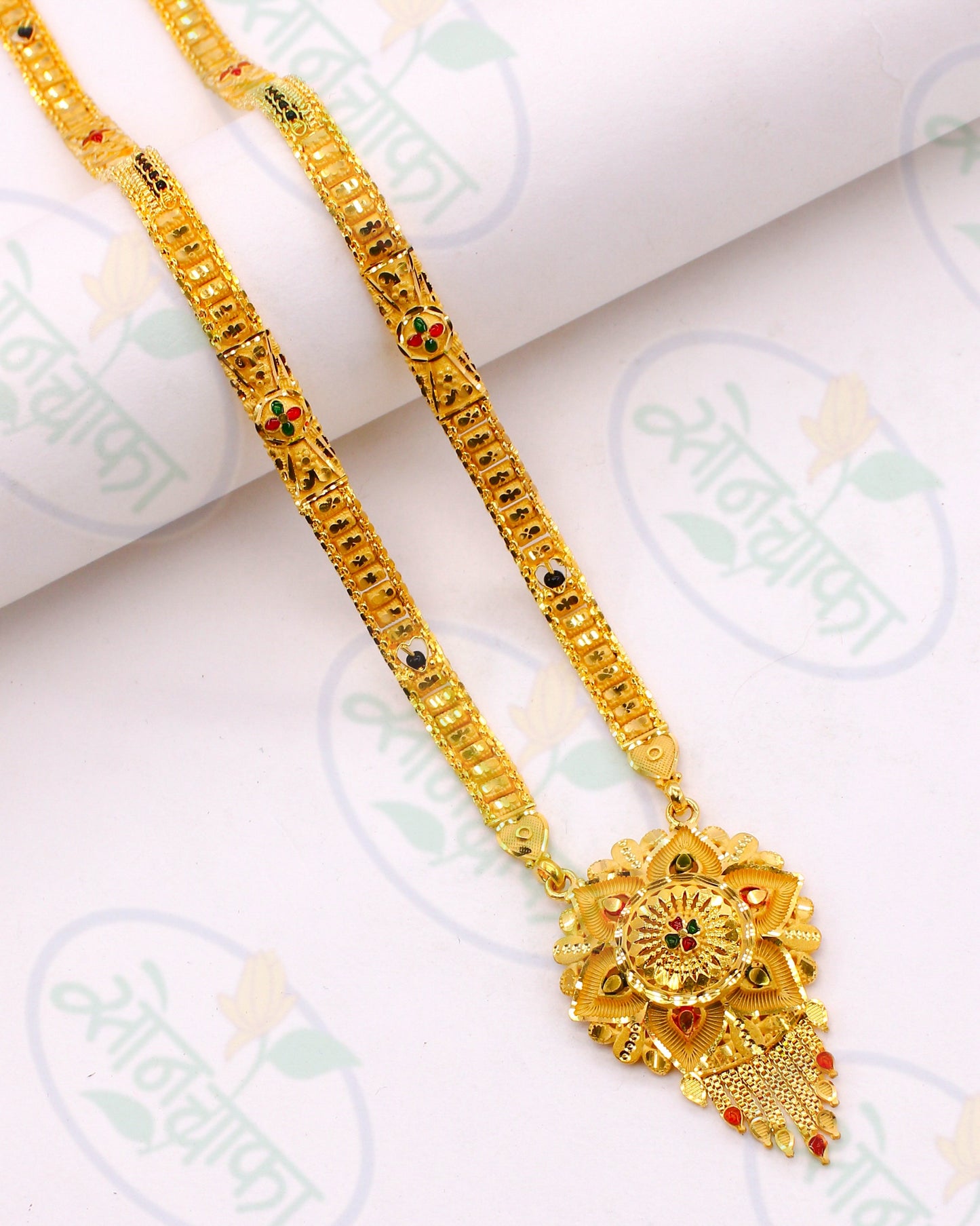 FLORAL MEDALLION GOLD MANGALSUTRA
