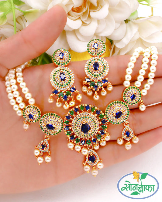 CIRCLE DESIGNER CHOKER SET