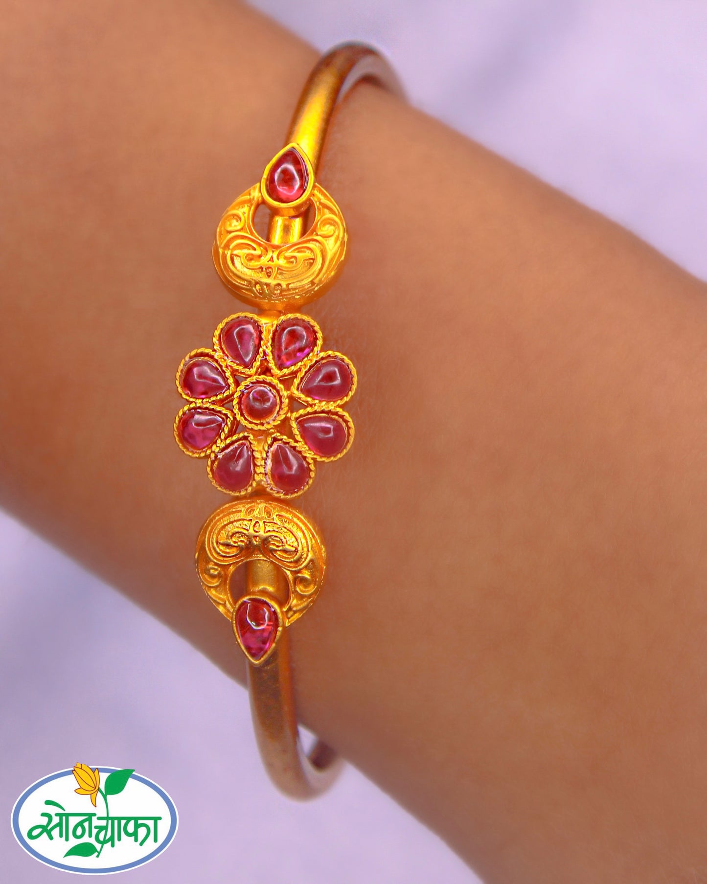 PINK STONE DESIGNER KADA