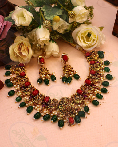 GODDESS LAKSHMI  DESIGNER NECKLACE