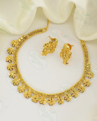 FLORESCENCE GOLD PLATED NECKLACE