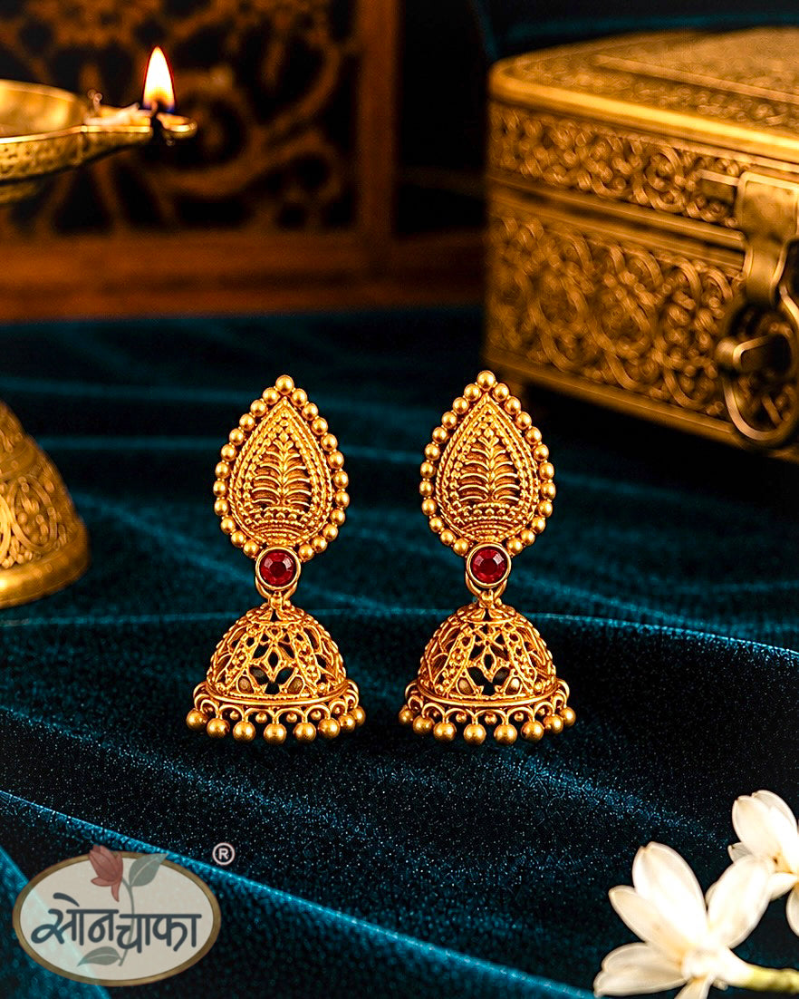 ADORABLE FLORAL JHUMKA  EARRINGS