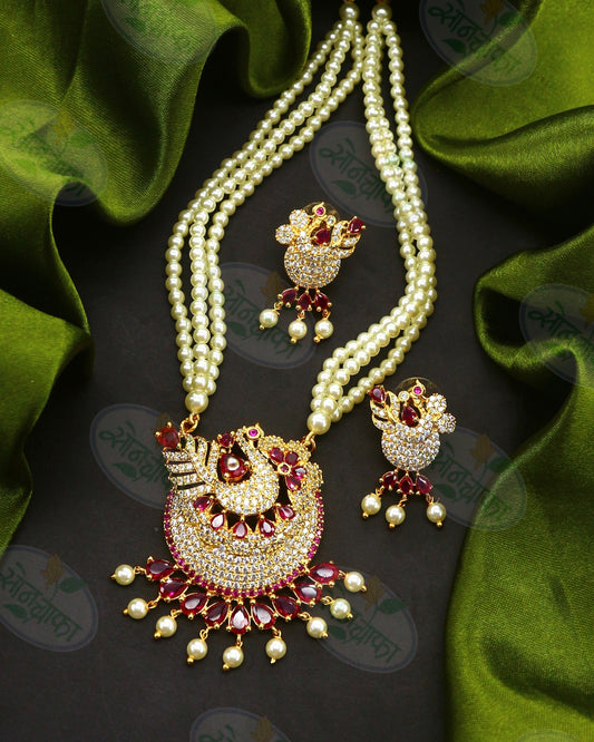 TRENDY PEACOCK NECKLACE