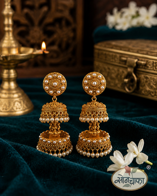 LAKSHMI TEMPLE JHUMKA