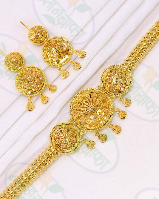 CIRCLE DESIGNER CHOKER SET