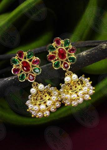 FANCY  DESIGNER PEARL JHUMKI