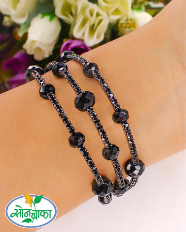 BLACK BEADS DESIGNER BRACELATE