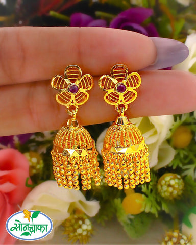 BLOSSOM DESIGNER JHUMKI EARRINGS